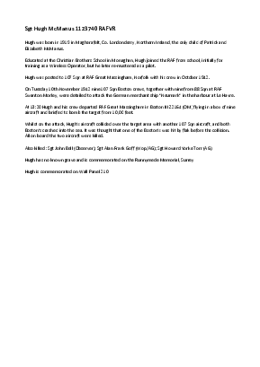 A preview of a PDF biography for McManus, Hugh
